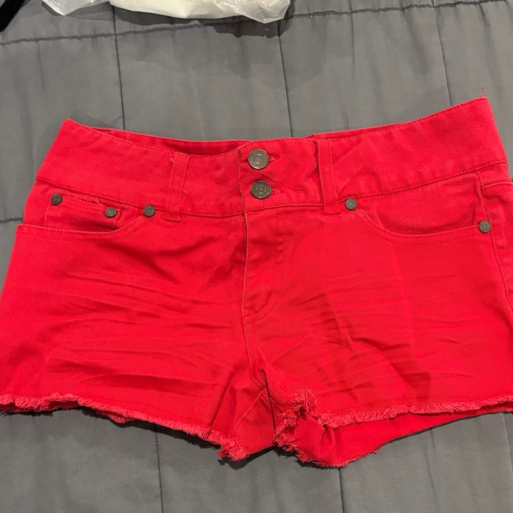 Refuge High Waist Red Women's Shorts